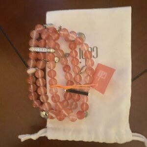 CAbi Palm Beach Bracelet #2175 Beaded Stretch Charms NWT